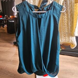 41 Hawthorn Sleeveless Teal Blouse, Size Medium